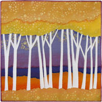Aspens - yellow and purple by Terry